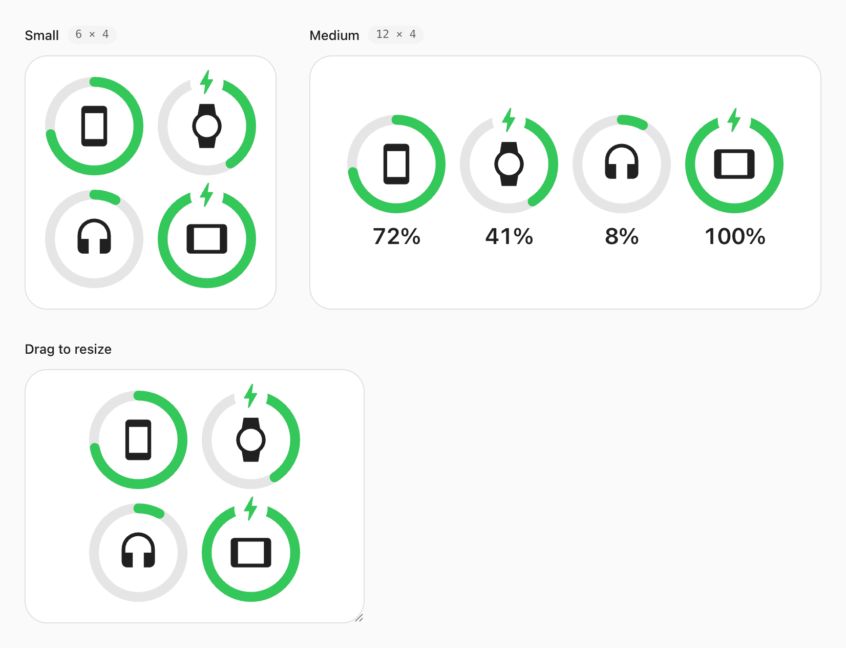 Cupertino Widgets: Battery levels at a glance